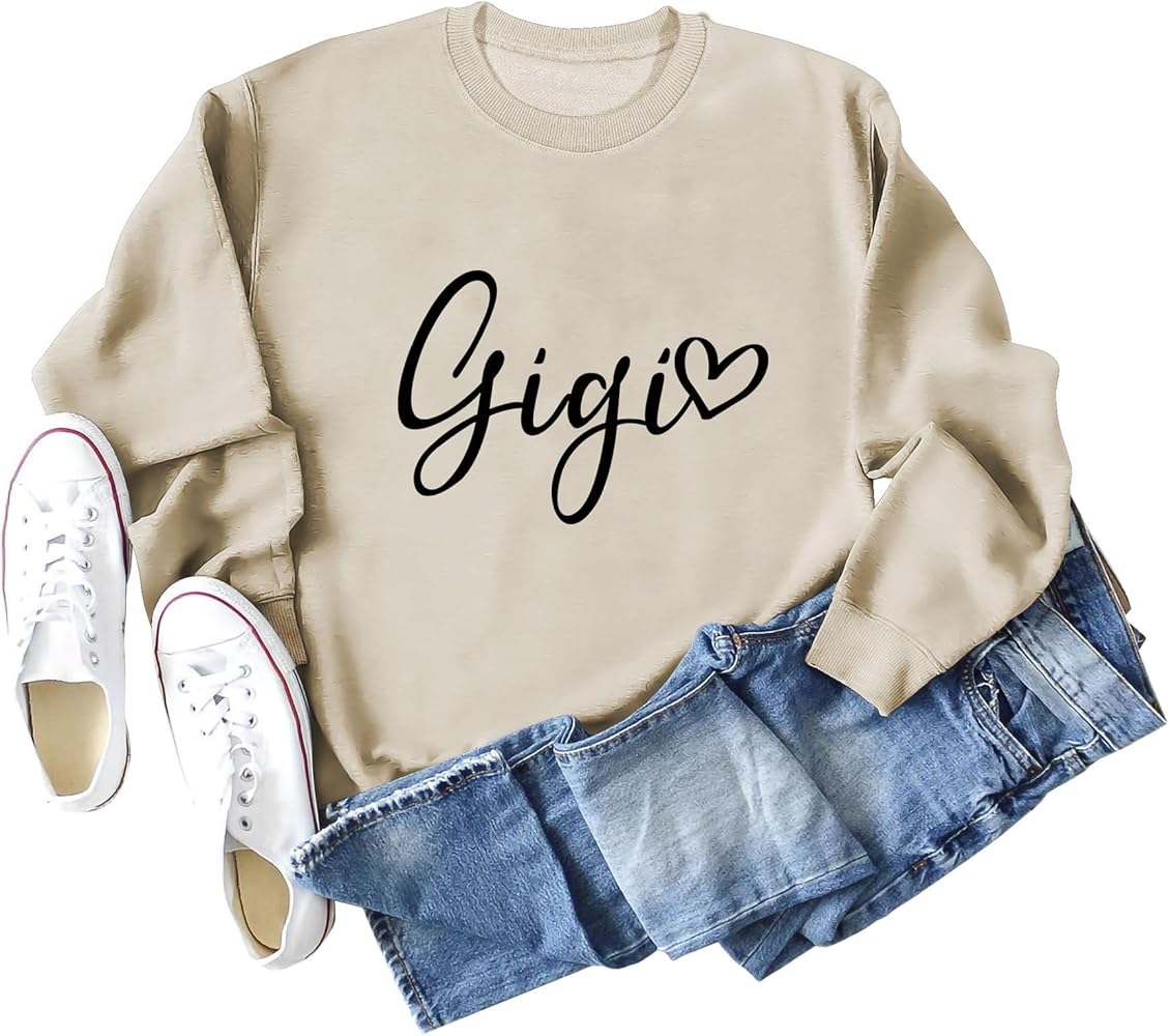 Crewneck Sweatshirts Women Gigi Love Heart Sweatshirt Women Long